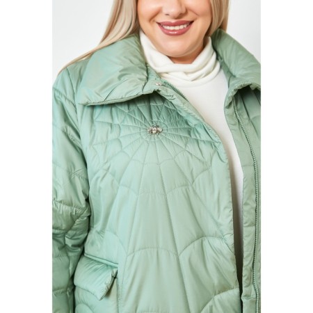 Female coat, size 62, green color-6