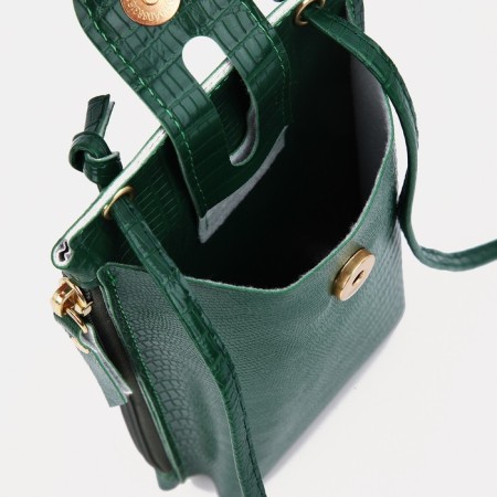 Baby bag on magnet, long belt, green color-2