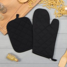 Set of kitchen Ethel, col. Black: mittens-seizure 15x30 cm, 18x21 cm