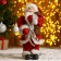 Santa Claus "in a red fur coat, with a log" 29 cm