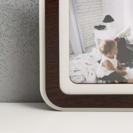 Photo frame LHDF "Family" 33x51 in 3 photos 10x15 cm, col. Wenge-white (plastic screen)-1