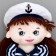 Soft toy "doll", sailor, 30 cm