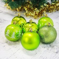 Set of balls plastic D-8 cm, 6 pcs 
