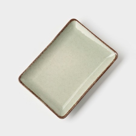 Pearl dish, 18 × 13 cm, mint color, porcelain-2