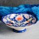 Candy of Rishtan ceramics "Flowers", 14 cm, blue
