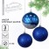 New Year's Christmas balls “Dream!”, For the New Year, plastic, D = 8, 3 pcs., Blue color with silver