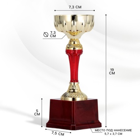 Cup 133C, award figure, gold, plastic stand, 19 × 7.5 × 7.3 cm.-1