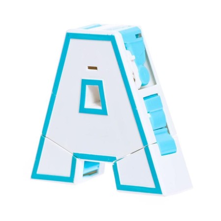 A set of robots "alphabet", transforms, light and sound effects, 6 letters, gather in 1 robot-9