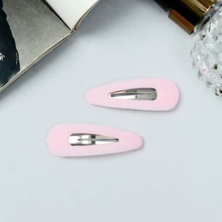 Invisibility for hair "Adeli" (set 2 pcs) shine of classic, 5 cm, pink-1