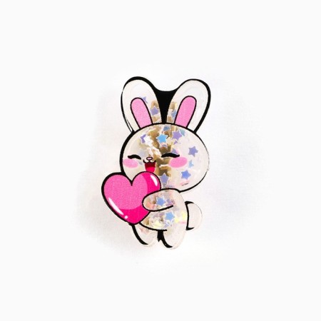 Hair hairpin, shaker "hare" 2.5 x 4 cm-1