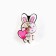 Hair hairpin, shaker "hare" 2.5 x 4 cm