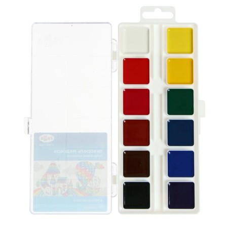 Watercolor 12 colors "Gamma" "Classic", honey, without brush, plastic-1