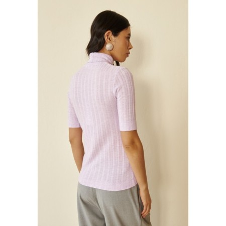 Women's turtleneck with short sleeve Eliseeva Olesya, size 50, purple color-1