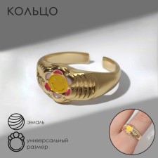 Amore ring flower, color in gold, dimensionless