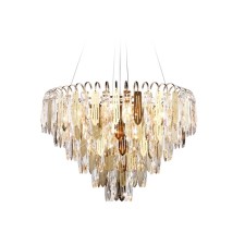 Люстра подвесная с хрусталём Ambrella light, Traditional, TR5258, E27, цвет золото