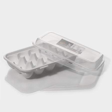Egg storage container, 15 cells, 27 × 18.5 × 7.5 cm, white color-2