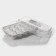 Egg storage container, 15 cells, 27 × 18.5 × 7.5 cm, white color