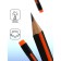 Pencil of black -scores "strips" hardness of HB, with an eraser, triangular, sharpened, in a tube, mix