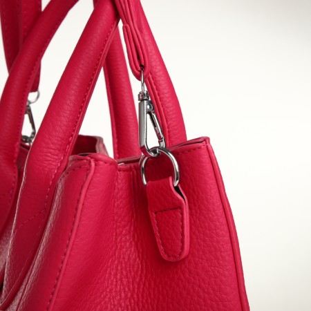 Women's bag with lightning, textura, average size, pink color-5