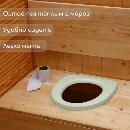 Silent toilet seat, 37 × 40 cm, polyurethane foam, green-1
