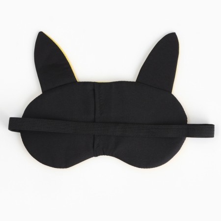 Mask for sleeping with ears "Kotik", 19.3 x 15 cm, yellow color-3