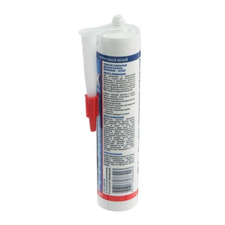 Sealant Ecolux, acrylic, sanitary, white, 290 ml-1