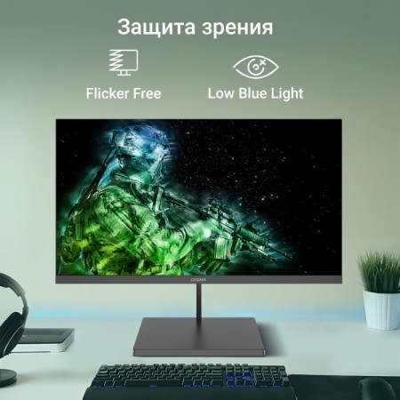 Монитор Digma 23.8" Progress 24A501F черный VA LED 5ms 16:9 HDMI матовая 250cd 178гр/178гр 1074883-6