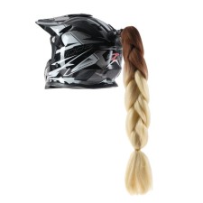 Braid on a motorcycle, fastening of the suction cup, 60 cm, black and white
