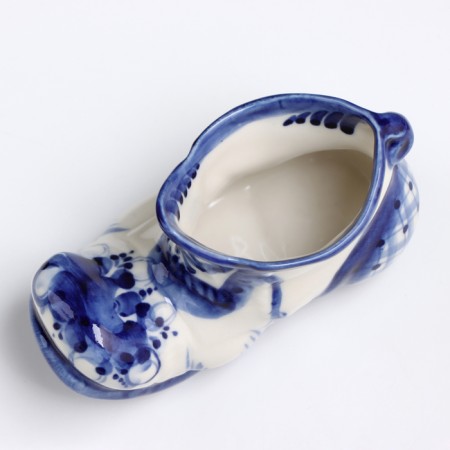 Souvenir "Bashmak", 12 x 6cm, gzhel, porcelain-3