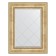 Mirror with engraving in a baguette frame, aged silver with an ornament of 120 mm, 72x95 cm