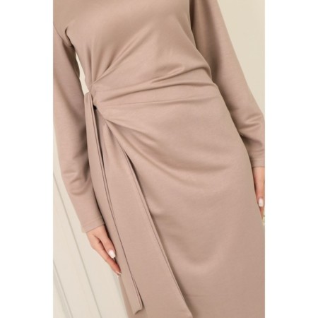Female dress, size 50, beige color-4