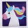 Application with pompom "Unicorn" size - 20 × 20 cm, glue 30 ml