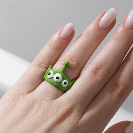 Ring "Montrustrik" with antenna, the color is green, dimensionless-4