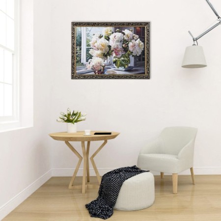 The tapestry "dahlia on the window" 53*73 cm-8