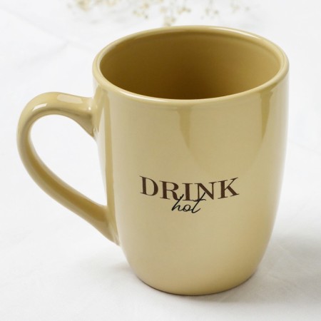 Ceramic "Style" mug, 450 ml, beige color-1