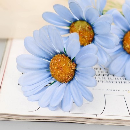 Artificial flowers "Arctothis" D-3.5 cm 35 cm, blue-1