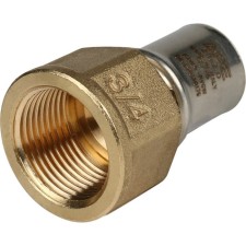 Муфта-пресс STOUT SFP-0002-003420, 3/4" х 20 мм, внутренняя резьба, латунь