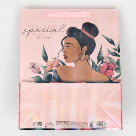 Gift laminated vertical, packaging, “you are special”, rainbow holography, m 26 x 32 x 12 cm-6