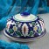 Maslenka Rishtan ceramics "Flowers", 13 cm, blue