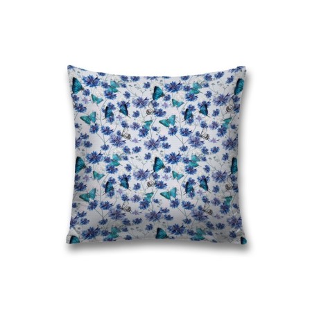 Decorative pillowcase "Field of cornflowers", on a zipper, size 45x45 cm