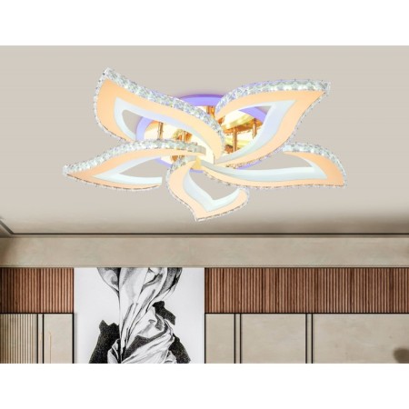 LED ceiling LED with Ambrella Light, Ice, FA1724, 5XLED, 113 W, 8475LUM, 3000-6400K, Gold Color.-2