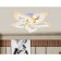 LED ceiling LED with Ambrella Light, Ice, FA1724, 5XLED, 113 W, 8475LUM, 3000-6400K, Gold Color.
