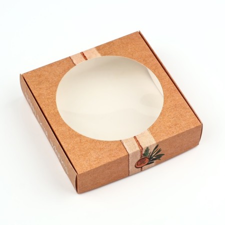 Box for Makarun with low sides "Eco", 11 x 11 x 3 cm-1