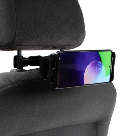 Holder for a phone or tablet for a car headrest, telescopic, 11-21 cm., Black-1