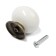 Pen button Dome Ceramics 003, ceramic, white
