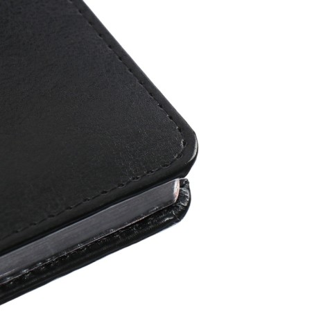 Diary of a low -end A5+, 136 sheets of Sidney Nebraska, hard cover, artificial leather, silver cut, black-3