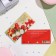 An envelope for money "Beauty, love, great mood!" Red-white tulips, 17x8 cm