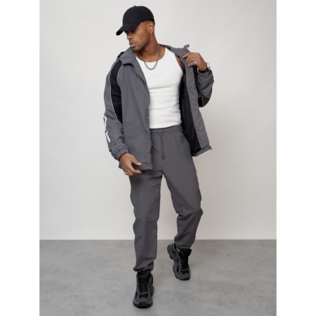 Male tracksuit, size 48, gray color-12