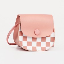 Baby bag on magnet, long belt, pink color