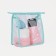 Lightning cosmetic bag, green/transparent color